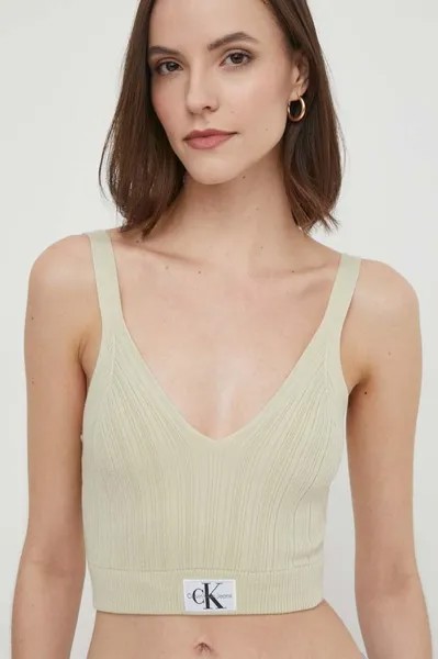 Топ Calvin Klein Jeans, зеленый