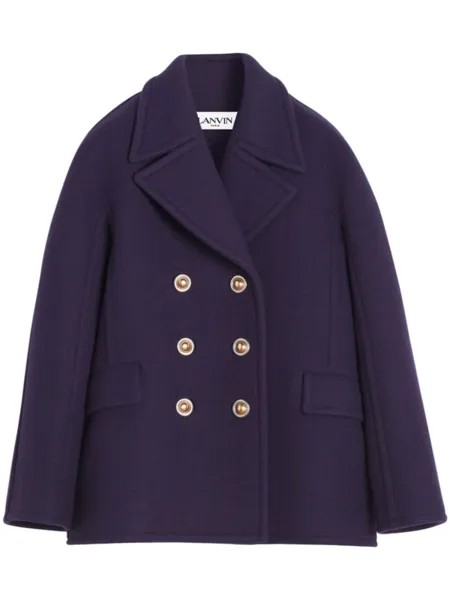 Lanvin двубортный шерстяной бушлат, синий