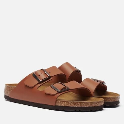 Шлепанцы Birkenstock, натуральная кожа, размер 42, коричневый