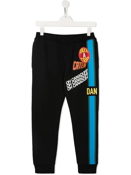 Dsquared2 Kids спортивные брюки с графичным принтом