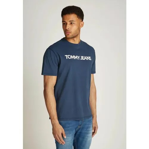 Футболка Tommy Jeans, размер L, темно-синий