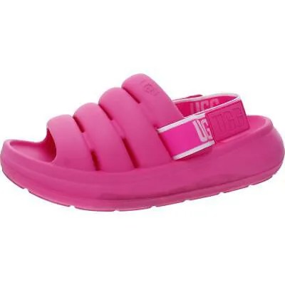Ugg Womens Sport Yeah Pink Flat Slide Sandals Shoes 9 Medium (B,M) BHFO 2535