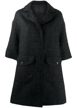 Herno твидовое пальто с укороченными рукавами