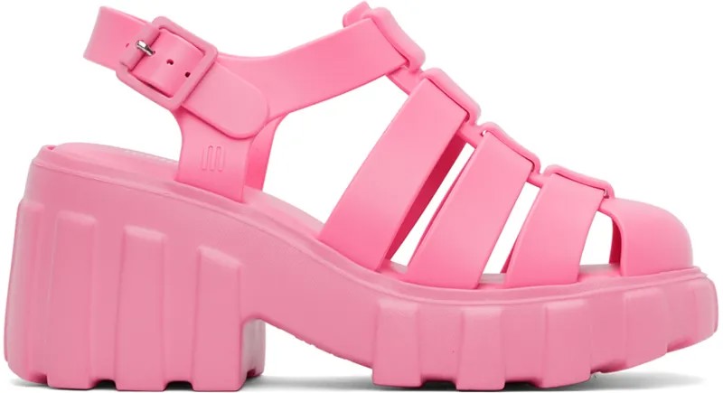 Розовые босоножки на каблуке Megan Melissa