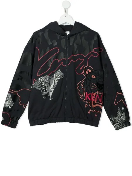 Kenzo Kids худи с анималистичным принтом