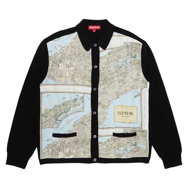 Кардиган Supreme Silk Map Черный