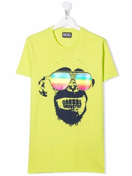 Diesel Kids футболка Tonkey с графичным принтом
