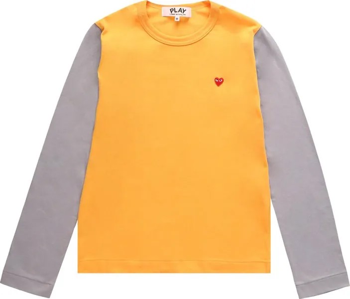 Футболка Comme des Garçons PLAY Bi-Color T-Shirt 'Yellow/Grey', желтый