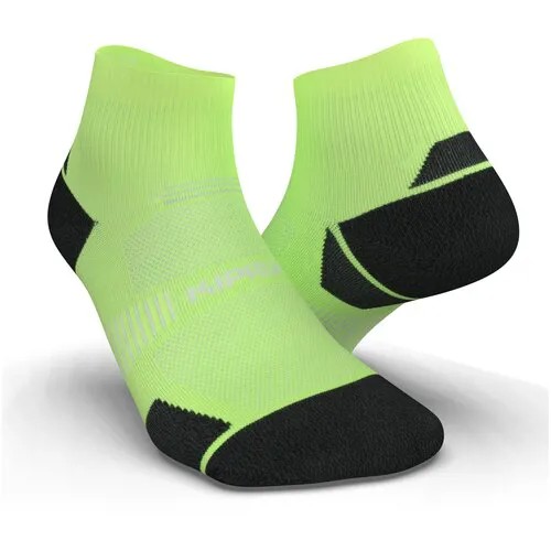 Носки тонкие средней высоты для бега RUN900 MID ярко-зеленые, размер: EU37/38, цвет: Лайм KIPRUN Х Декатлон