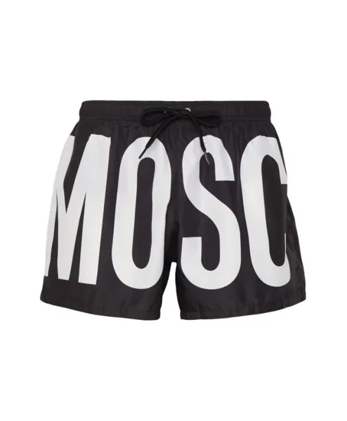 Шорты для плавания с принтом логотипа Moschino, черный