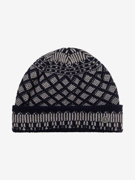 Шапка с отворотом STETSON 8599353 BEANIE WOOL/ACRYLIC (серый), Серый