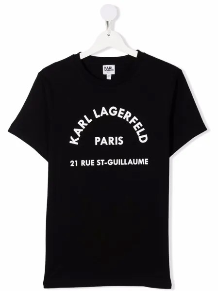 Karl Lagerfeld Kids футболка с принтом Rue St-Guillaume