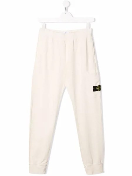 Stone Island Junior спортивные брюки с нашивкой-логотипом