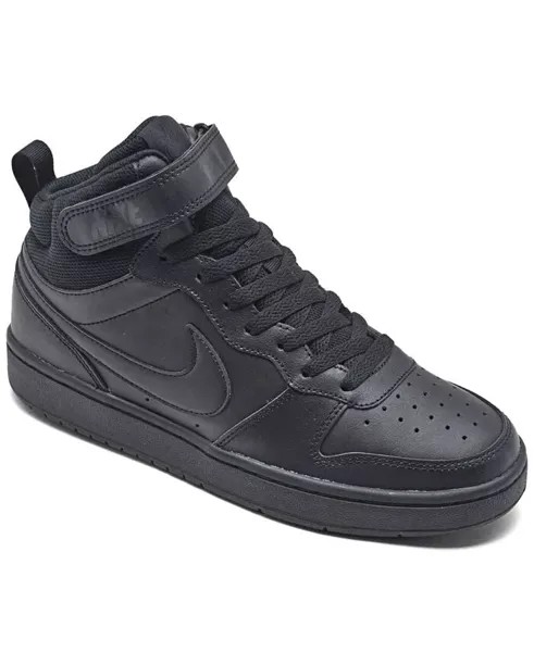 Повседневные кроссовки Big Kids Court Borough Mid 2 от Finish Line Nike, черный