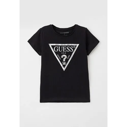 Футболка GUESS, хлопок, размер 14, черный