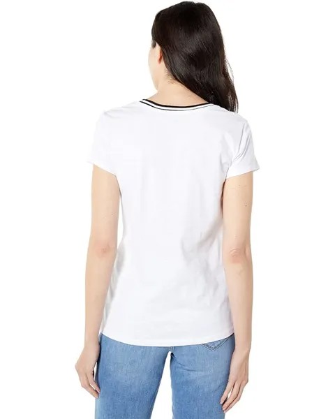 Футболка U.S. POLO ASSN. Ringer Neck Trim Tee, цвет Optic White