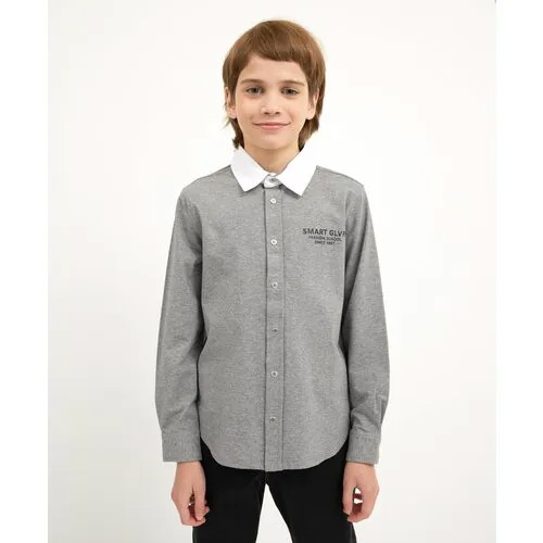 Школьная рубашка Gulliver, размер 164, серый