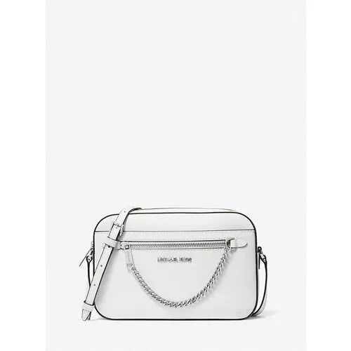 Сумка кросс-боди MICHAEL KORS, фактура тиснение, белый