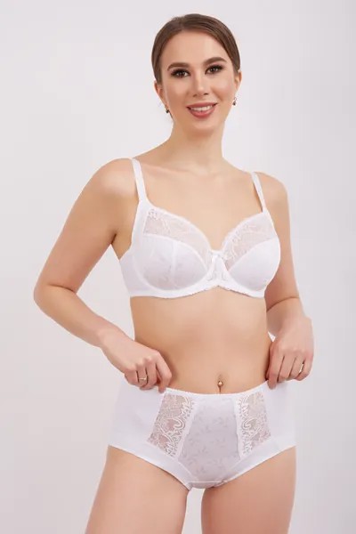 Трусы женские Milavitsa Classic elegant белые 4XL