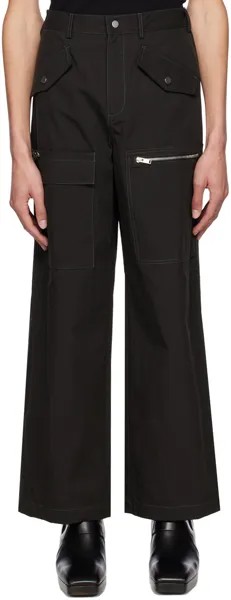 Черные брюки карго с объемными карманами Dion Lee