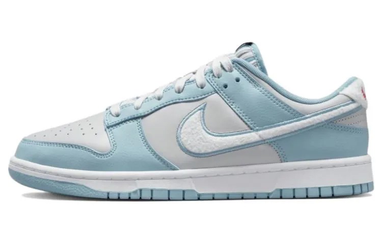 Кроссовки Nike Dunk Low Retro Fleece Swoosh Worn Blue, голубой