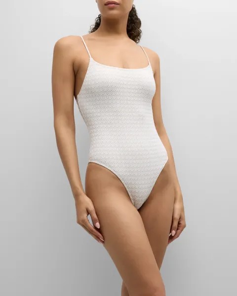 Цельный купальник Grainge The Renna из коллаборации с Sofia Richie Solid and Striped, цвет Ecru