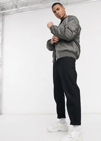 Серый oversized-бомбер с присборенными элементами ASOS DESIGN