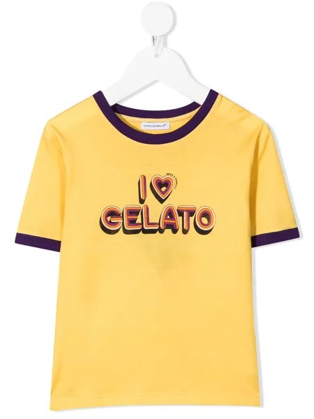Dolce & Gabbana Kids футболка с надписью