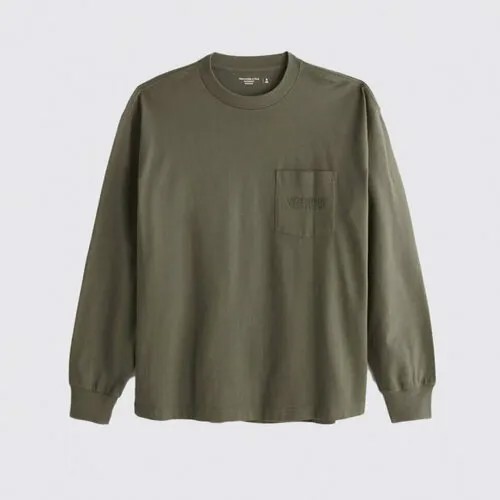Лонгслив Abercrombie & Fitch, размер XL, зеленый