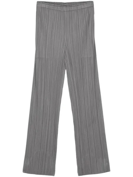 Pleats Please Issey Miyake плиссированные брюки Monthly Colors March, серый