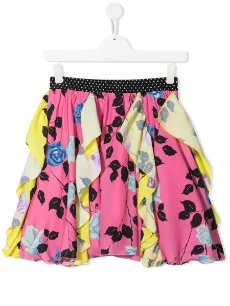 Msgm Kids юбка с контрастными оборками