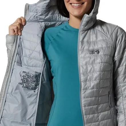 Куртка с капюшоном Ghost Shadow женская Mountain Hardwear, серый