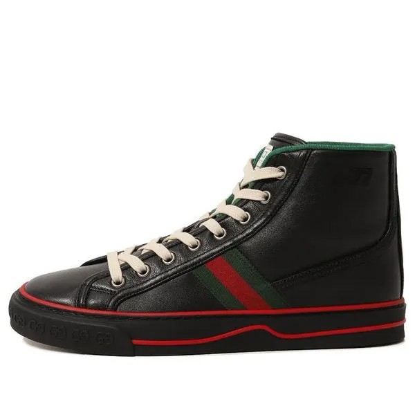 Кроссовки (WMNS) GUCCI Tennis 1977 High Top Sneakers 'Black Red', черный