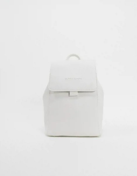 Мини-рюкзак с клапаном без подкладки Claudia Canova-Белый
