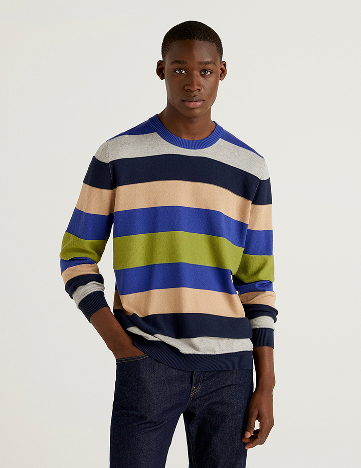 Джемпер мужской 21A_102CK1O92 United Colors of Benetton разноцветный M