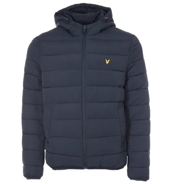 Легкая пуховик темно-синего цвета Lyle & Scott, синий