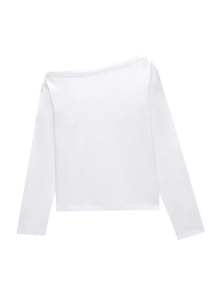 Лонгслив Pull&Bear, белый