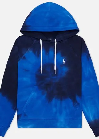 Женская толстовка Polo Ralph Lauren Spiral Tie-Dye Terry Hoodie, цвет синий, размер M
