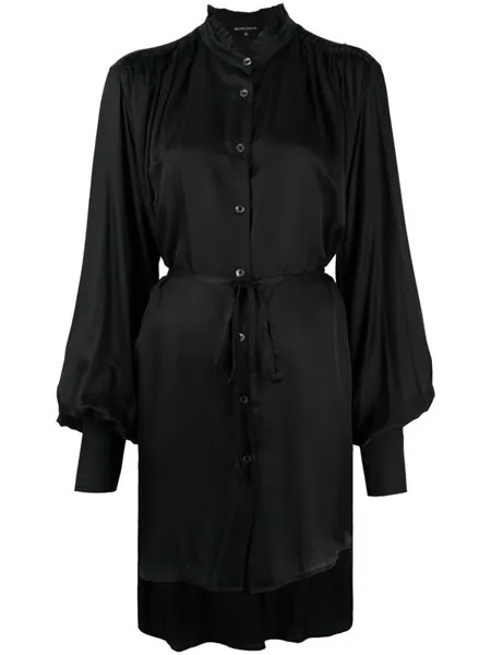 Ann Demeulemeester рубашка с длинными рукавами и завязками, черный