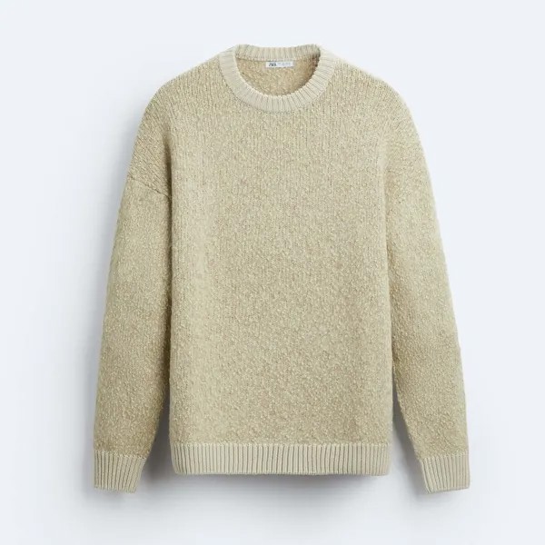 Свитер Zara Textured, светло-зеленый