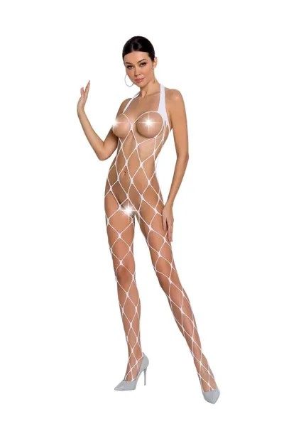 Колготки Passion Bodystocking Ouvert, белый