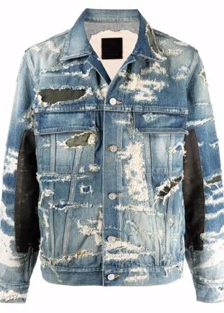 Givenchy джинсовая куртка с эффектом потертости