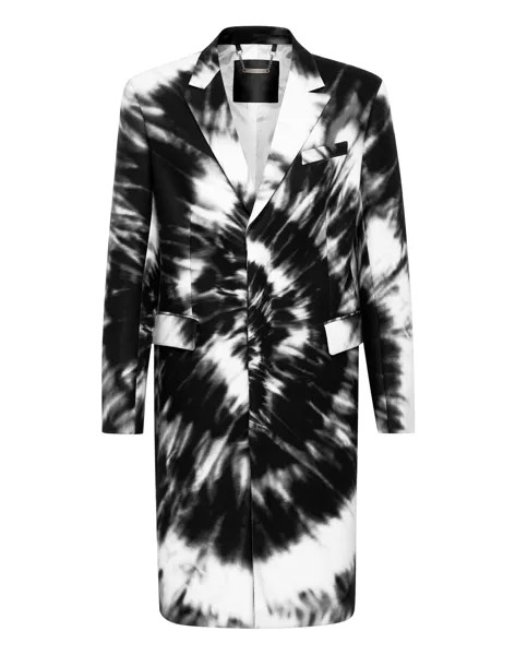Краска для пальто из мохера Long Tie Philipp Plein, цвет Black / White