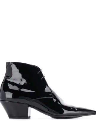Saint Laurent ботильоны Belle 45 на шнуровке