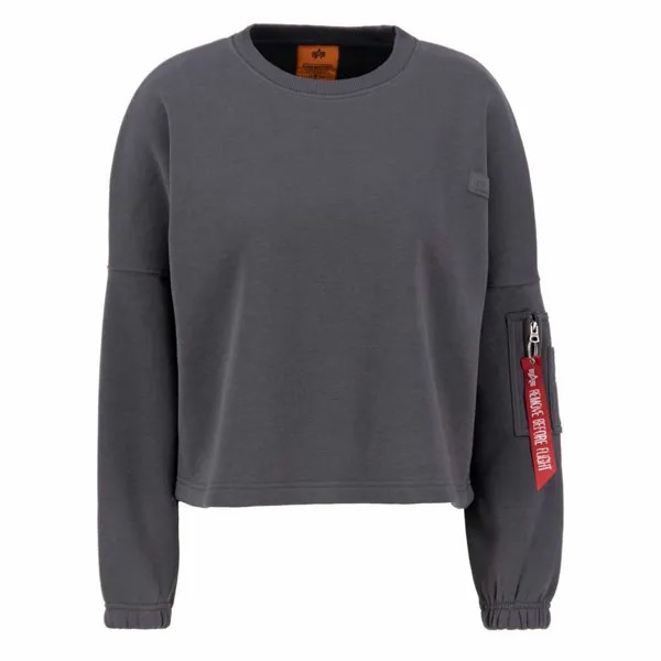 Толстовка Alpha Industries X-Fit Label Os, серый