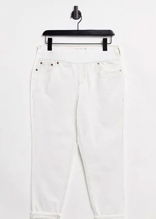 Белые джинсы в винтажном стиле с посадкой под животиком Topshop Maternity-Белый