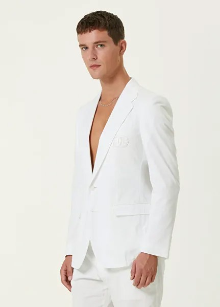 Белая куртка с логотипом essential Dolce&Gabbana