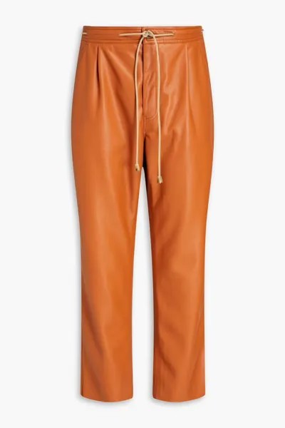 Tuan плиссированные брюки из искусственной кожи с кулиской Nanushka, цвет Tan
