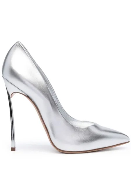 Casadei туфли Blade с эффектом металлик, серебристый