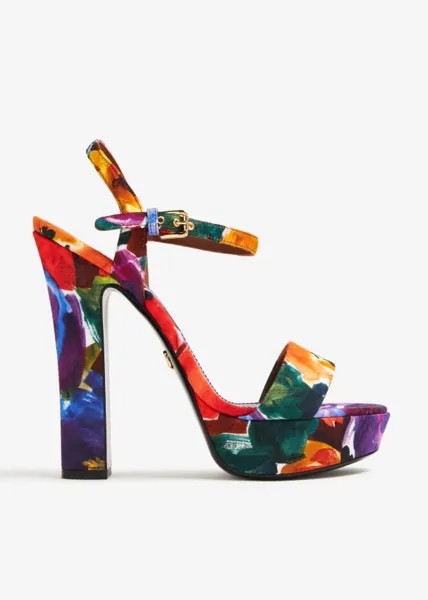 Сандалии Dolce&Gabbana Printed Platform, разноцветный